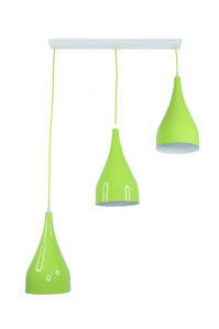 Люстра Подвесная в стиле лофт на планке SVLIGHT трехламповая 270/3 зеленый